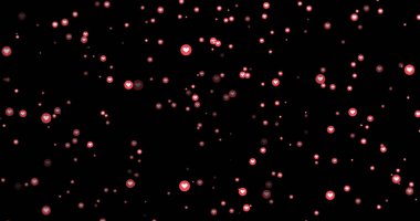 siyah arka plan üzerine pembe daire simgeleri gibi modern.