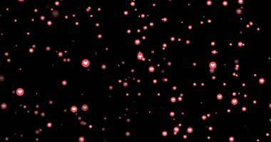 siyah arka plan üzerine pembe daire simgeleri gibi modern.