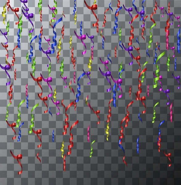 Vector moderna festliga konfetti på transparent bakgrund — Stock vektor