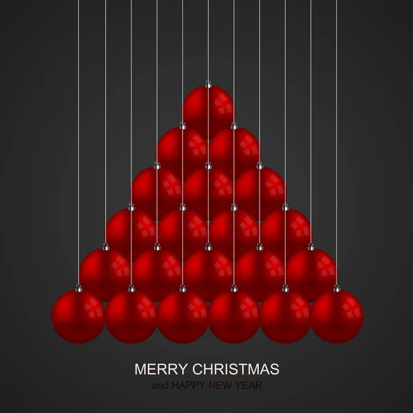 Vecteur boules de Noël modernes fond créatif . — Image vectorielle