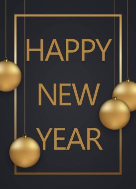 Vektör modern Noel veya 2018 Happy New Year kış tatil davetiye