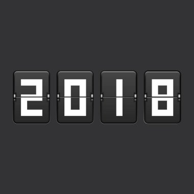 Vektör modern Noel veya 2018 Happy New Year kış tatil davetiye kartı arka plan.