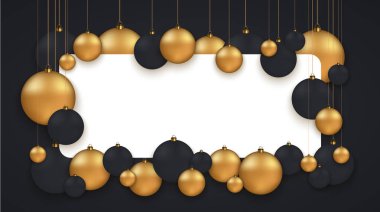 Vektör modern Noel veya 2018 Happy New Year kış tatil davetiye kartı arka plan.