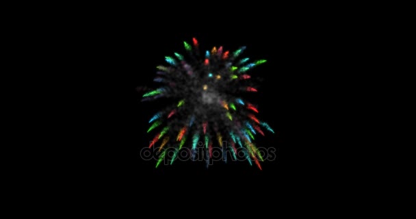 Animacji fireworks nowoczesne tło. — Wideo stockowe