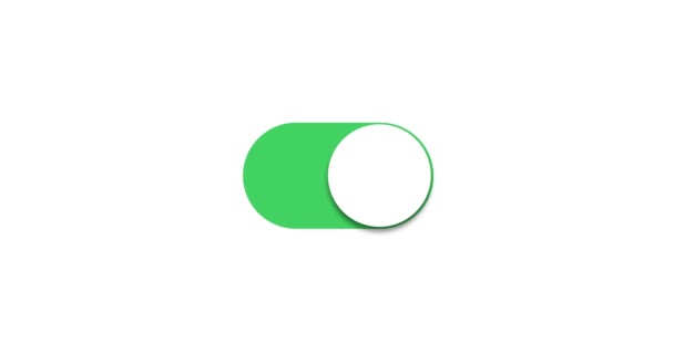 Зеленая кнопка ползунка на белом — стоковое видео