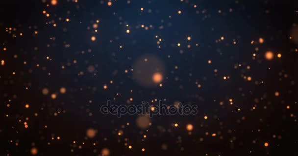 Loop movimento arancione particelle di sfondo — Video Stock