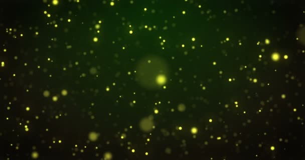 Boucle mouvement fond de particules vertes 