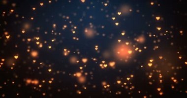 Turuncu kalp simgeler hareket döngü