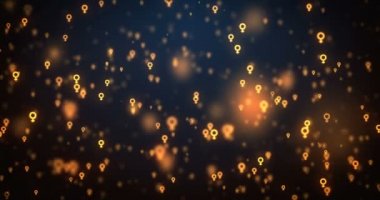 Turuncu Mart 8 simgeleri hareket döngü