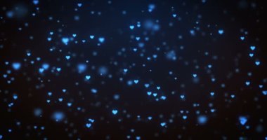 Mavi kalp simgeler hareket döngü