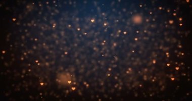 Turuncu kalp simgeler hareket döngü