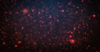 Turuncu kalp simgeler hareket döngü