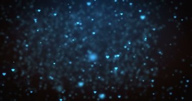 Mavi kalp simgeler hareket döngü