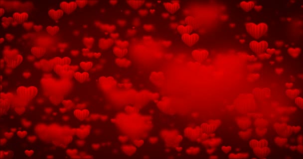 Boucle déplacement icônes coeur rouge 