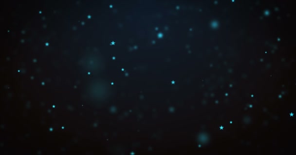 青い星粒子背景を移動ループします。 — ストック動画