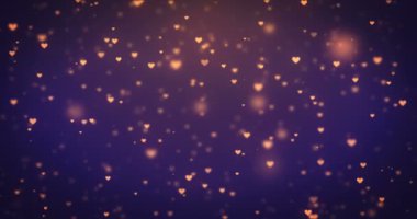 Turuncu kalp simgeler hareket döngü