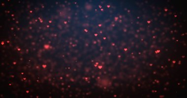 Modern kırmızı kalp simgeler.