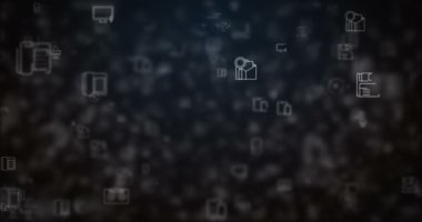 Döngü teknoloji simgeleri arka plan taşındı