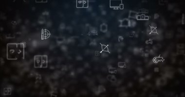 Döngü video oyun simgeleri arka plan taşındı