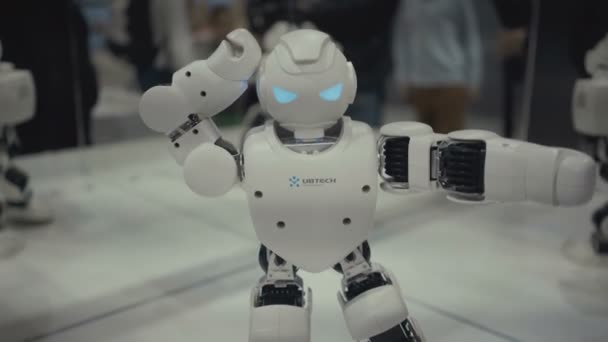 Samara, Rusya - 26 Nisan 2018: robot şehir. Robot Şehir - robotlar etkileşimli bilimsel sergi — Stok video