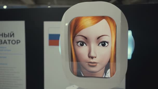 Samara, Ryssland - 26 April 2018: robot staden. roboten stad - interaktiv vetenskapliga utställning av robotar — Stockvideo