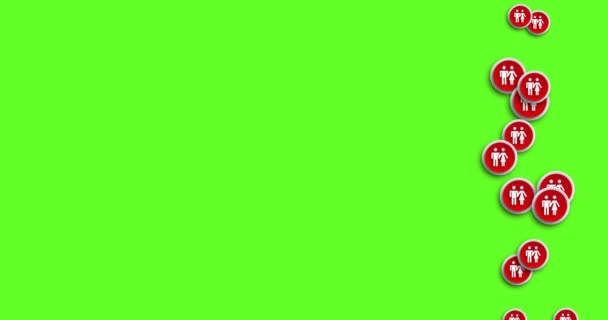 animation moderne abstrait couple icônes mouvement arrière-plan .