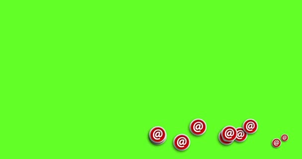 Animatie moderne abstracte e-mail pictogrammen bewegings-achtergrond. — Stockvideo