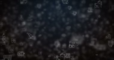 Döngü alışveriş simgeleri arka plan taşındı