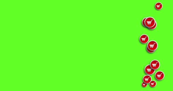 animation abstraite moderne shooping icônes mouvement fond .