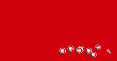 animasyon modern soyut gülümseme simgeler hareketli arka plan.