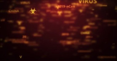 Coronavirus 2019-ncov romanı Coronavirus konsept hareket arkaplanı. Koronavirüs tehlikeli bir grip.