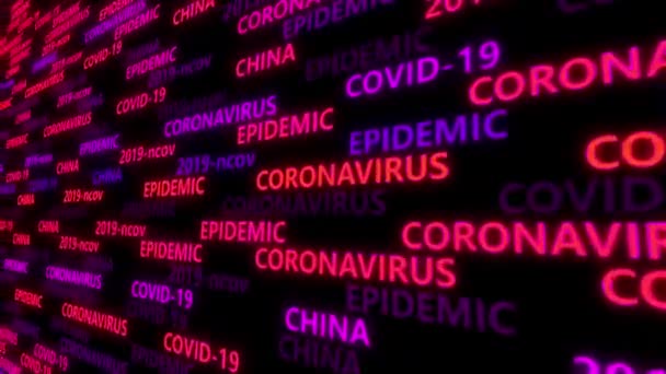 Coronavirus COVID-19 Coronavirus konsepti — Stok video