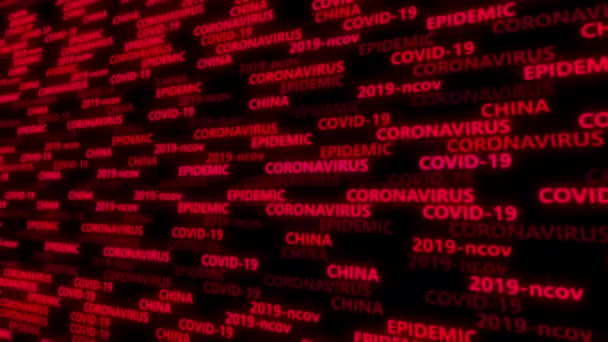 コロナウイルスCOVID-19新概念コロナウイルス — ストック動画