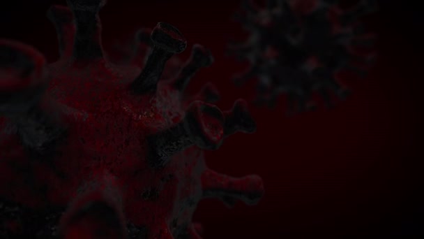 Koronawirus COVID-19 niebezpieczna animacja grypy — Wideo stockowe