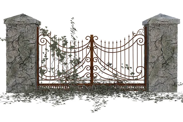 Taş Demir Kapının Çizimi — Stok fotoğraf