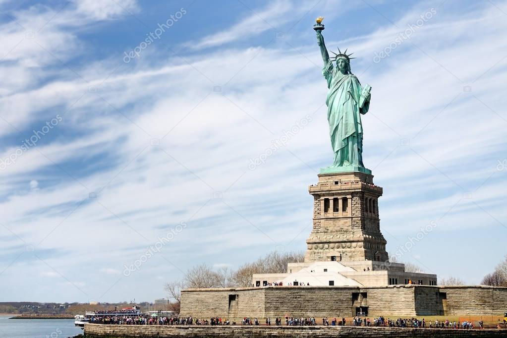 The statue of Liberty and liberty island