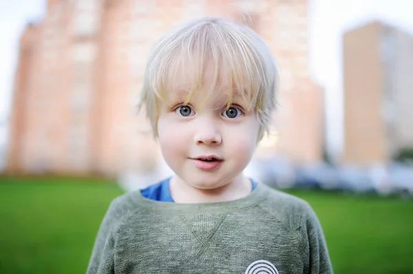 Portrait of cute surprised little boy — Stock Photo, Image