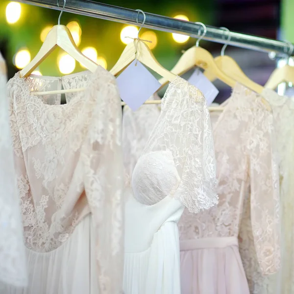 A few beautiful wedding dresses — Stock Photo, Image