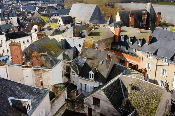 Vista Sobre Telhado Casas Antigas Perto Castelo Real Amboise Vale — Fotografia de Stock