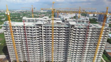 İnşaat alanının havadan görüntüsü