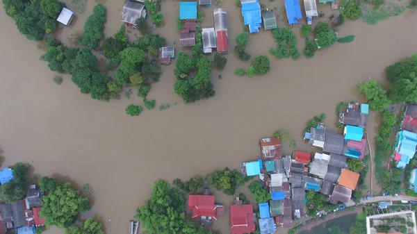 Aerial view of flood — Stock Photo, Image