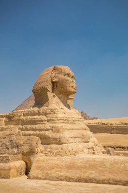 Sphinx and great pyramids clipart