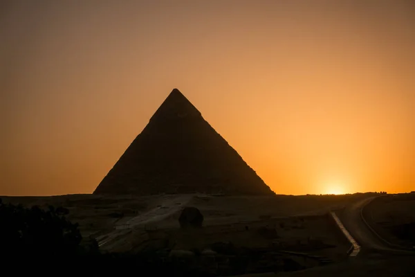 Wielka Piramida na zachód słońca — Zdjęcie stockowe