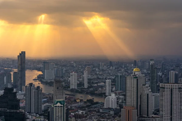 曼谷城市鸟瞰图 — 图库照片