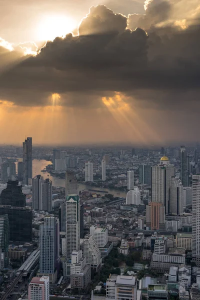 Bangkok şehir havadan görünümü — Stok fotoğraf