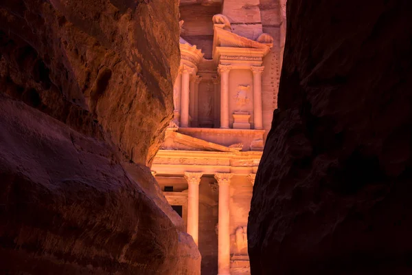 Petra şehrinin Hazinesi, Ürdün — Stok fotoğraf