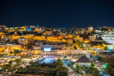 Ürdün 'ün başkenti Amman City' nin havadan görünüşü