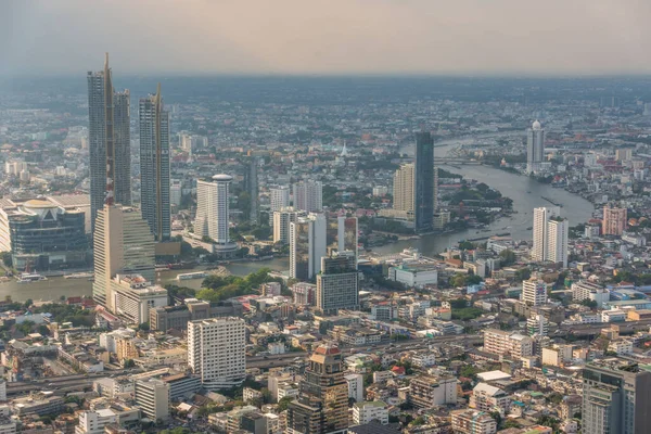 Widok Lotu Ptaka Bangkok City Tajlandia — Zdjęcie stockowe