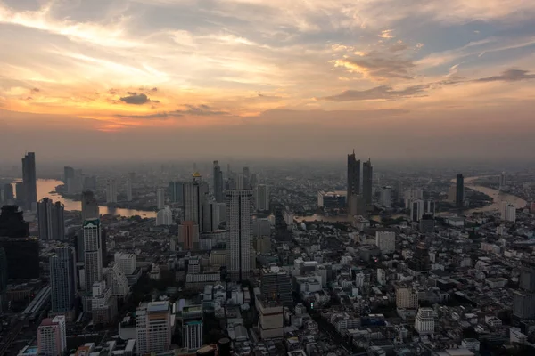 Vista Aérea Cidade Bangkok Tailândia — Fotografia de Stock