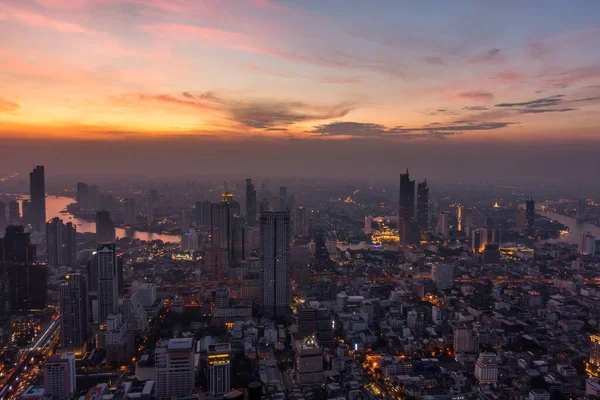 Vista Aérea Cidade Bangkok Tailândia — Fotografia de Stock